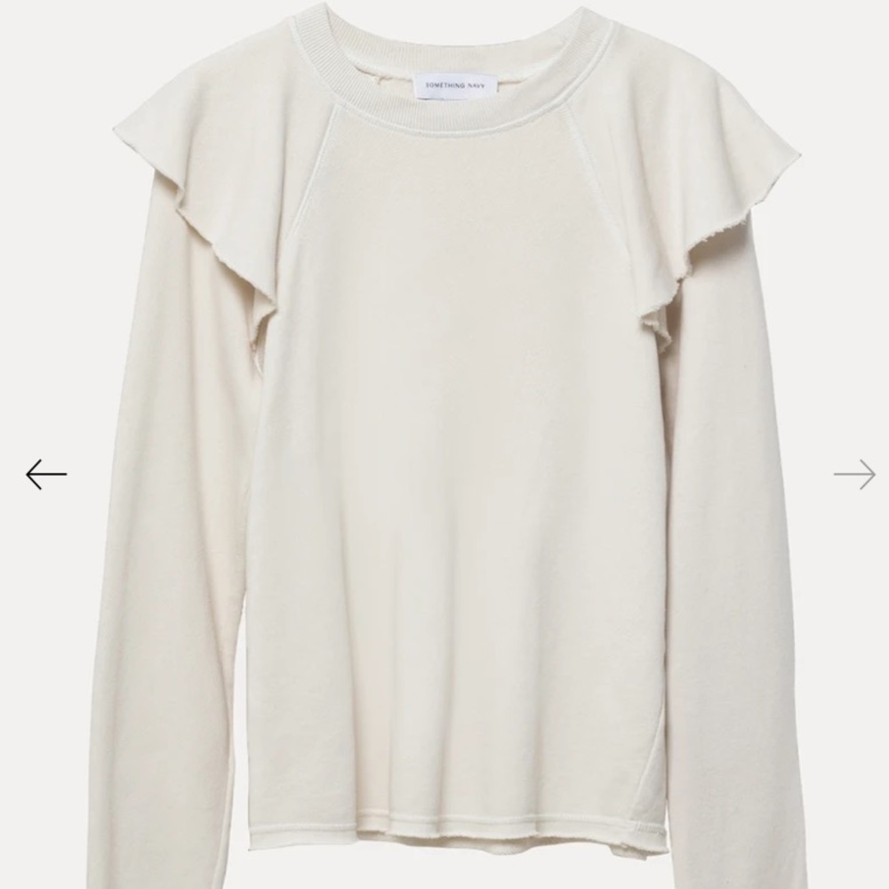 SomethingNavy Meghan Ruffle Sweatshirt - Picture 4 of 6